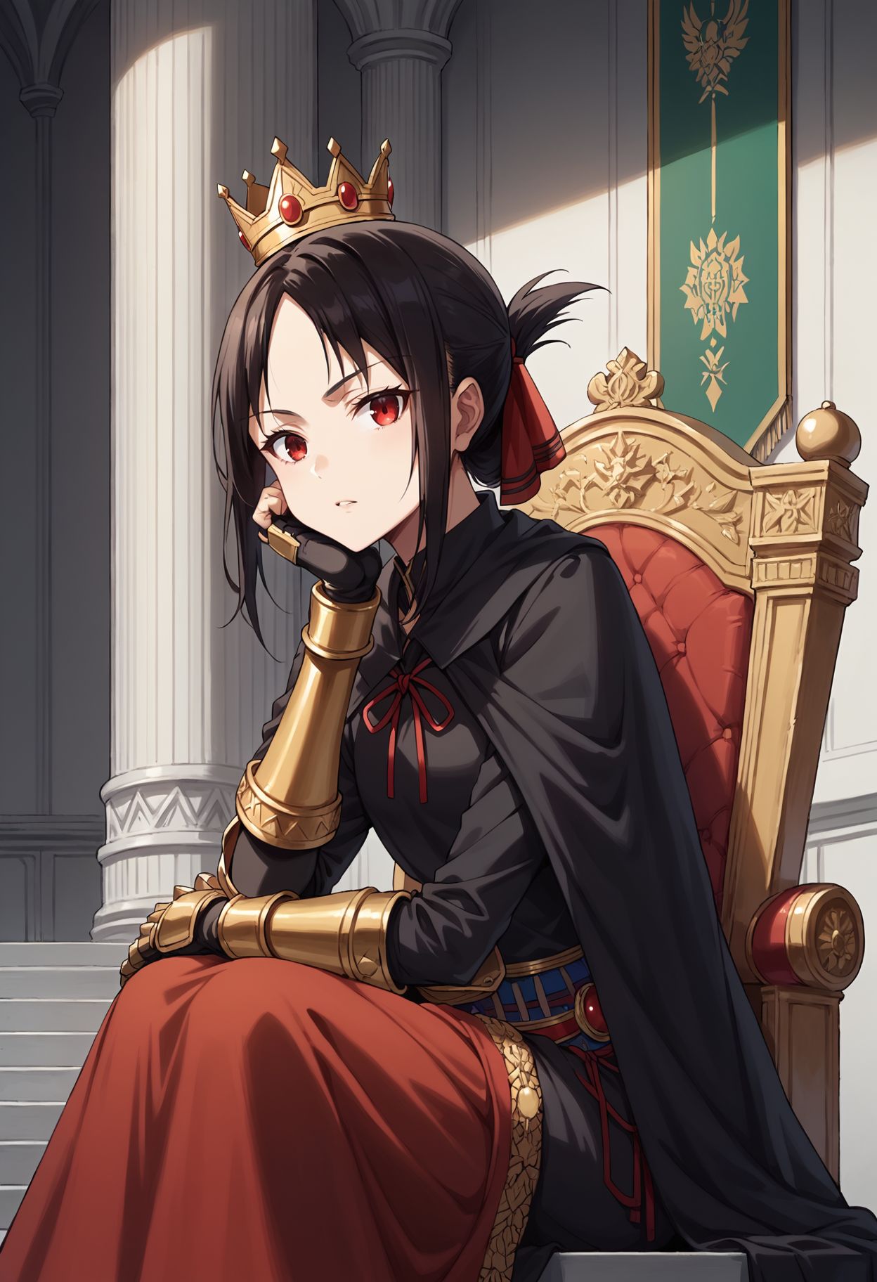 (kaguya-sama) shinomiya kaguya - king - throne - sitting from side_00124.png